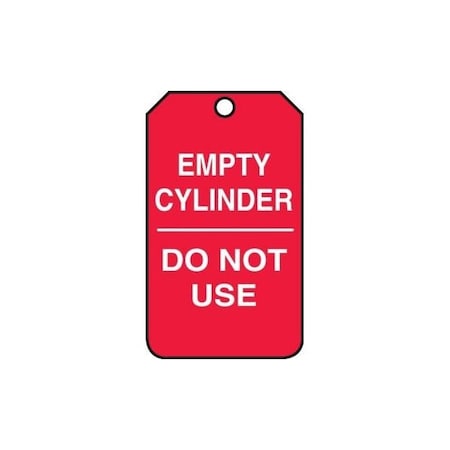 Accuform Safety Tags, CYLINDER STATUS EMPTY CYLINDER DO NOT USE, 5.75in x 3.25in, RP-Plastic, 5PK MGT202PTM